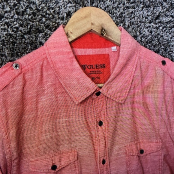 Guess Pink Button-Front Utility Shirt - Picture 4 of 6